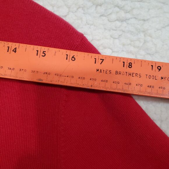 Red Sweater Black Beads 3/4 Sleeves - Prophecy by SAG HARBOR Women's Size Large - Picture 7 of 11